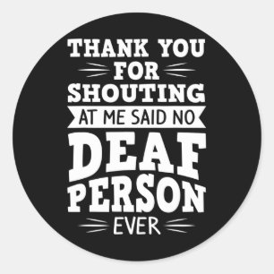 Gebarentaal dove bewustwording gehoorverlies ronde sticker