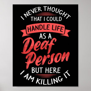 Gebarentaal Gehoorverlies Doof Bewustzijn en Gebar Poster