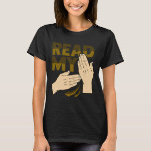 Gebarentaal handgebaar dove gehoorverlies bewustzi t-shirt