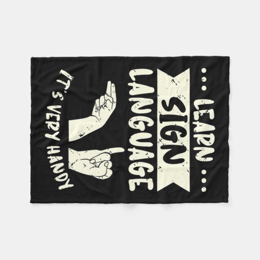 Gebarentaal Het is erg handig ASL Awareness 2 Fleece Deken (Voorkant (Horizontaal))