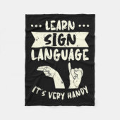 Gebarentaal Het is erg handig ASL Awareness 2 Fleece Deken (Voorkant)