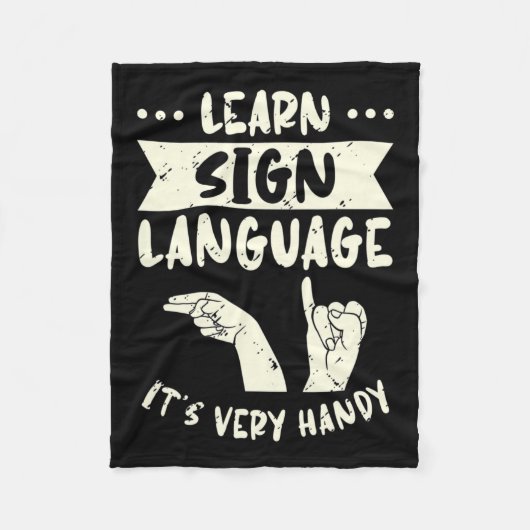 Gebarentaal Het is erg handig ASL Awareness 2 Fleece Deken (Voorkant)