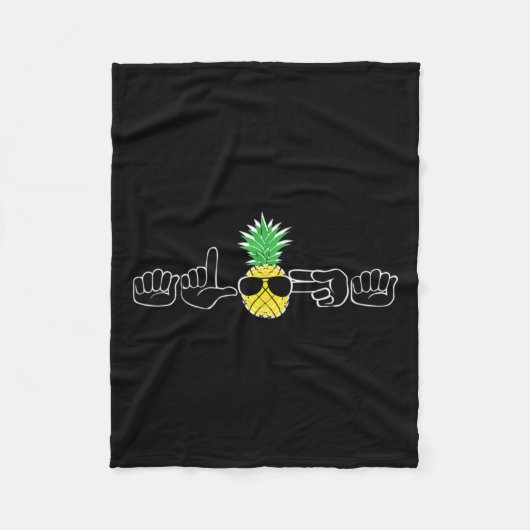 Gebarentaal Kleding Strand Doof Signing Awareness Fleece Deken (Voorkant)