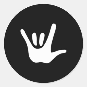 Gebarentaal Liefde Asl Doof Bewustzijn Ronde Sticker