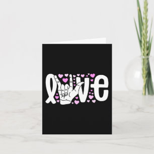 Gebarentaal Liefde ASL Wees Vriendelijk Doof Bewus Kaart