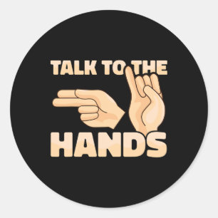 Gebarentaal Praat Met Je Handen Amerikaanse Gebare Ronde Sticker