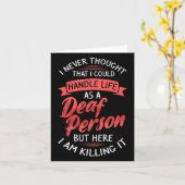 Gebarentaal Slechthorendheid Dove Bewustwording En Kaart (Gele Bloem)