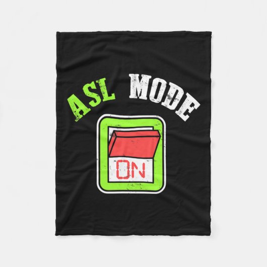 Gebarentaal vraagt om doofbewustzijn fleece deken (Voorkant)