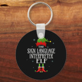 Gebarentaaltolk Elf Matching Family Group Sleutelhanger (Voorkant)