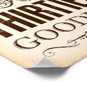 gebarentafdruk KISSEERT UW DERDEN GOODBYE Poster (Hoek)