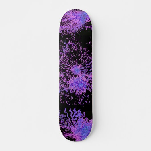 Gebarsten Abstracte Digitale Fractal van het Ijs Skateboard (Voorkant)