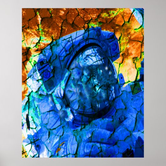 Gebarsten astronaut poster (Voorkant)