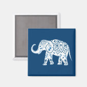  gebarsten blauw olifant magneet (Voorkant / Achterkant)