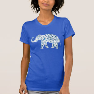  gebarsten blauw olifant t-shirt
