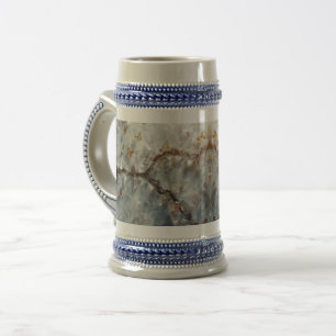 Gebarsten Crystal Marble Rock Wall met kleurrijke Bierpul