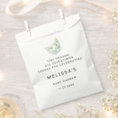 GEBARSTEN DRAGON EGGSHELL BABY SHOWER BEDANKZAKJE (Geknipt)