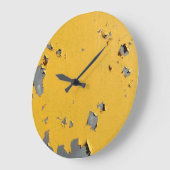 Gebarsten geel metaal: vuile textuur. grote klok (Hoek)