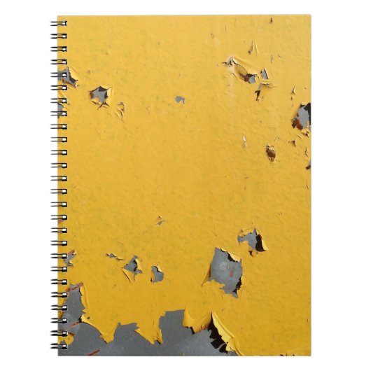 Gebarsten geel metaal: vuile textuur. notitieboek (Voorkant)