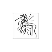 Gebarsten Lap Rubber Stamp Rubberstempel (Afrduk)