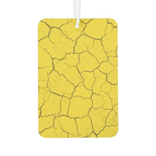 Gebarsten Mosterd Gele Auto Luchtverfrisser (Achterkant)