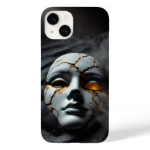Gebarsten Porseleinen Masker Donkere Luxe iPhone 1