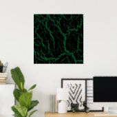 Gebarsten ruimte lava - bos poster (Thuiskantoor)