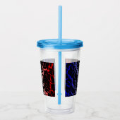 Gebarsten Space Lava - Blauw/Wit/Rood Acryl Drinkbeker (Rechts)