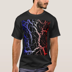 Gebarsten Space Lava - Blauw/Wit/Rood T-shirt
