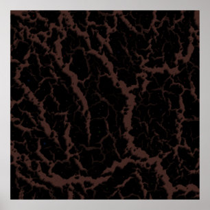 Gebarsten Space Lava - Bruin Poster
