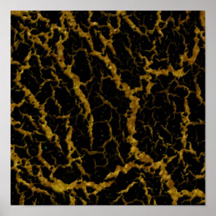 Gebarsten Space Lava - Glitter Oranje Poster