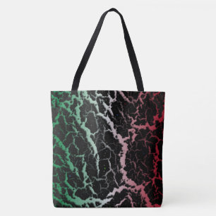 Gebarsten Space Lava - Groen/Wit/Rood Draagtas