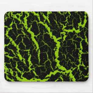 Gebarsten Space Lava - Lime Muismat