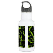 Gebarsten Space Lava - Wit/Lime Waterfles (Achterkant)