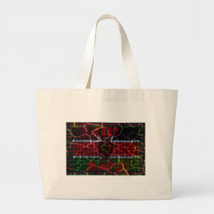 Gebarsten vlag: Houd het simpel - Keniaanse veerkr Grote Tote Bag