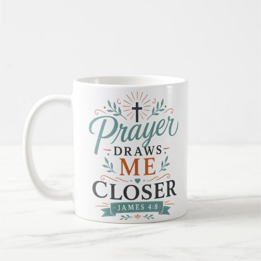 Gebed Brengt Me Dichter Bij Christelijke Spreuk Koffiemok (Links)