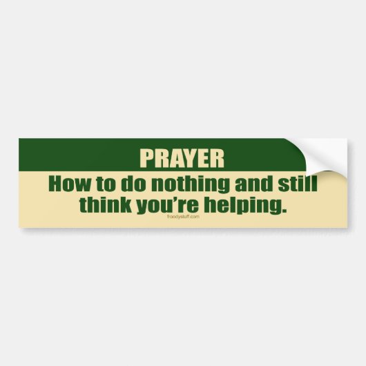 Gebed Bumpersticker (Voorkant)