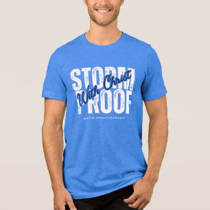 Gebed Christendom Bijbelvers Blauw Grafisch Tri-Blend Shirt
