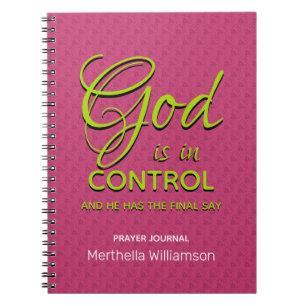 Gebed Devotional Journal Dagboek GOD IS IN CONTROL Notitieboek