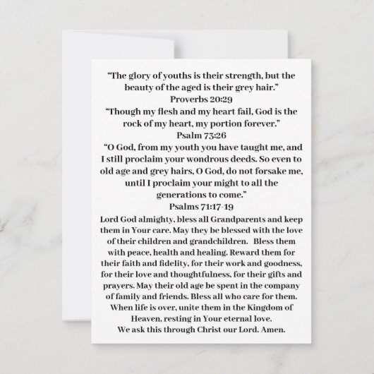 Gebed en geschriften voor grootouders (Achterkant)