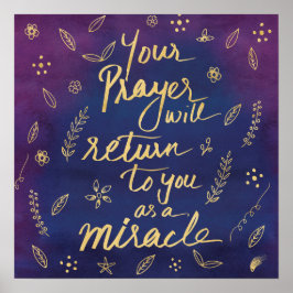 Gebed Geloof Hoop Mirakel Bevestiging Art Poster