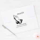 Gebed Hoe niets te doen Ronde Sticker (Envelop)