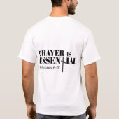 Gebed is essentieel t-shirt (Achterkant)