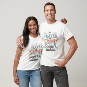 Gebed is Sterker dan Mijn Twijfels Christelijke Sp T-shirt