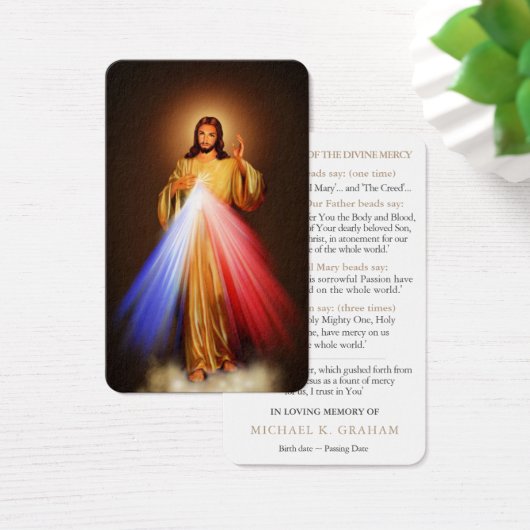 Gebed Kaart Begrafenis | Goddelijke genade Chaplet (Bureau)