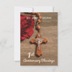 Gebed Kaart Naam 1e Ordinatie Jubileum Roos