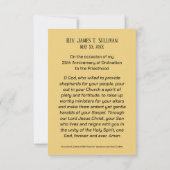 Gebed Kaart Naam 25e Ordinatie Jubileum Lily (Achterkant)