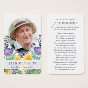 Gebed Kaarten Bloemblauw Visitekaartje