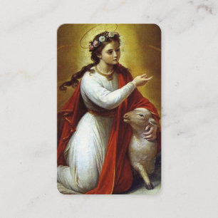 Gebed Kaarten   De heilige Agnes van Rome 2 Visitekaartje