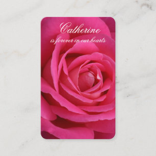 Gebed Kaarten Deep Pink Rose Visitekaartje