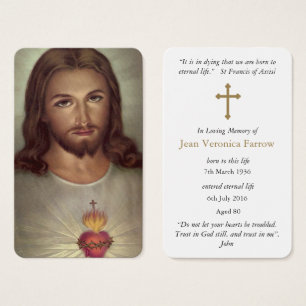 Gebed Kaarten Devotie Heilig Hart Jezus Visitekaartje